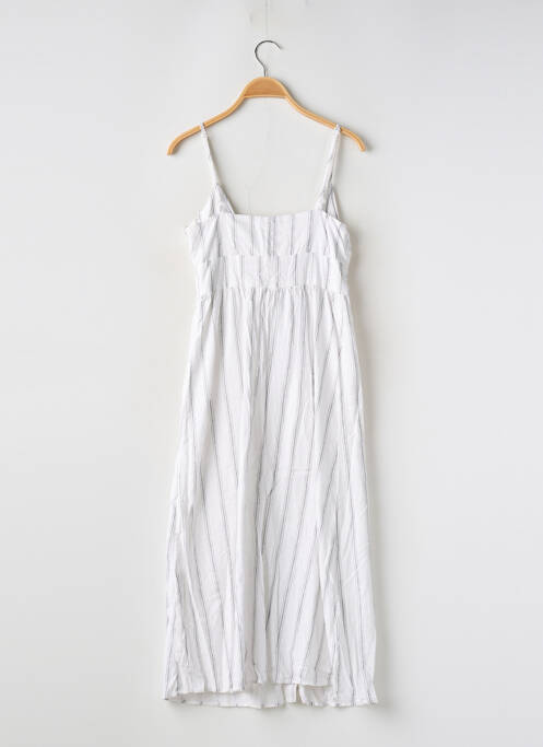 Robe mi-longue blanc BERSHKA pour femme