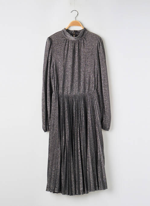 Robe mi-longue argent BCBGMAXAZRIA pour femme