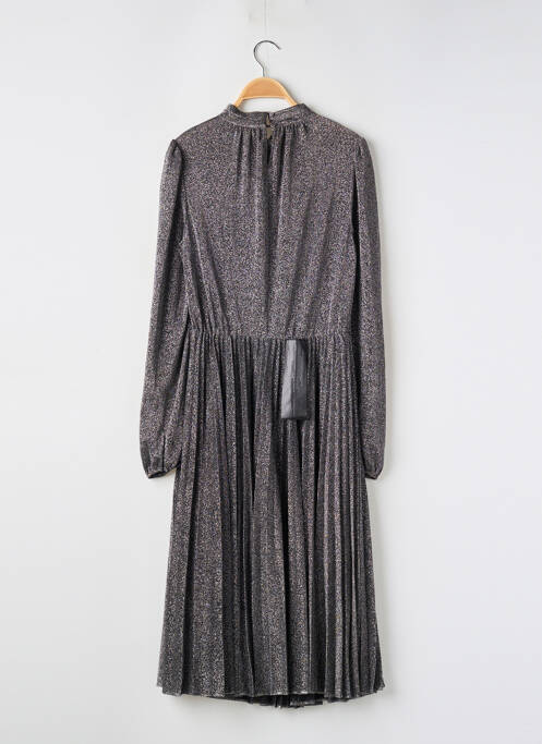 Robe mi-longue argent BCBGMAXAZRIA pour femme