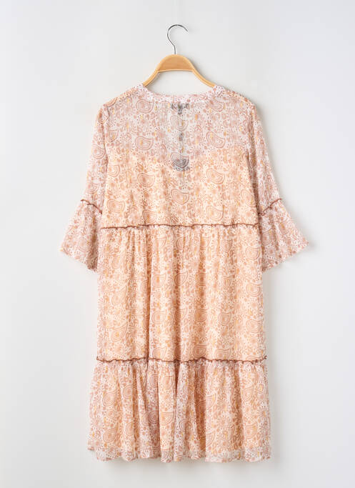 Robe mi-longue orange CHARLOTT' pour femme