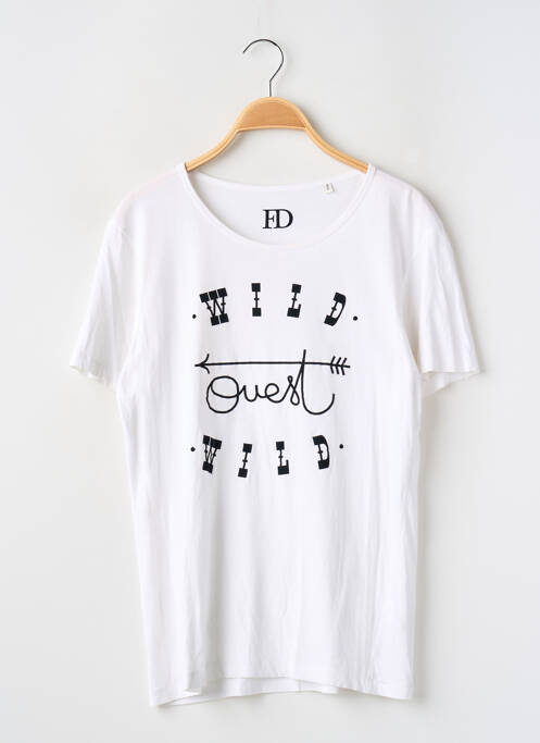 T-shirt blanc FD pour femme