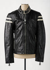 Veste en cuir noir DAYTONA pour homme seconde vue
