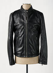 Veste en cuir noir DAYTONA pour homme seconde vue