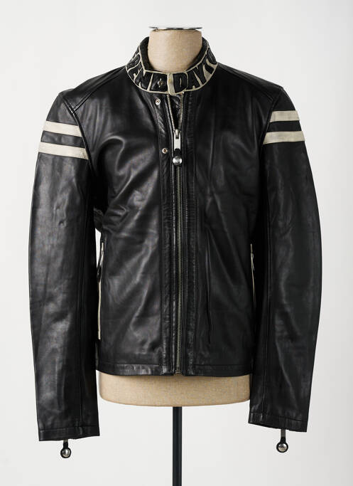 Veste en cuir noir DAYTONA pour homme