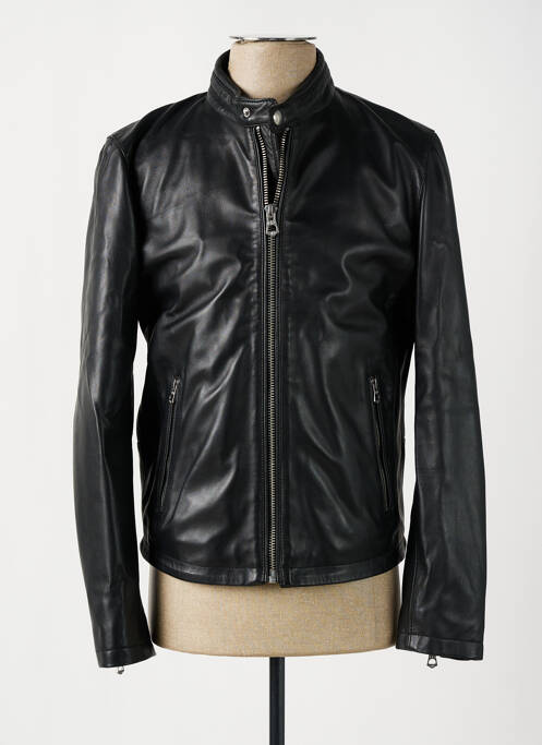 Veste en cuir noir DAYTONA pour homme