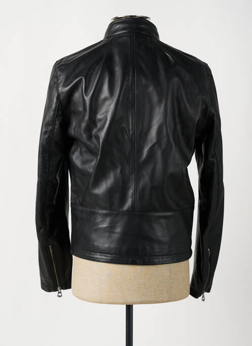 Veste en cuir noir DAYTONA pour homme