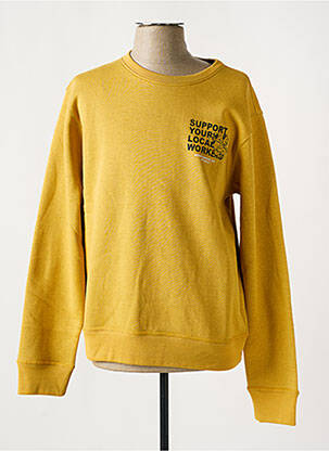 Sweat-shirt manches longues manches longues jaune DAYTONA homme