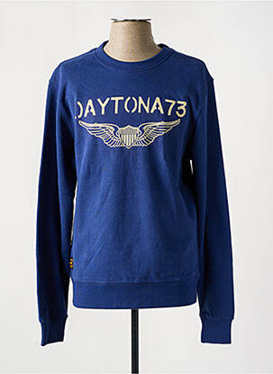 Sweat-shirt tissage jersey manches longues bleu DAYTONA homme