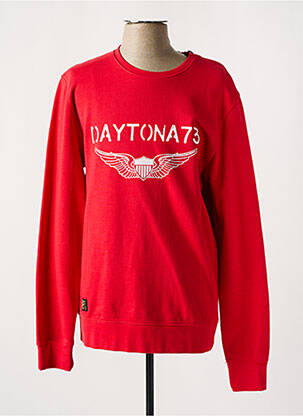 Sweat-shirt tissage jersey manches longues rouge DAYTONA homme