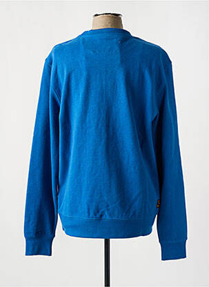 Sweat-shirt broderie manches longues bleu DAYTONA homme