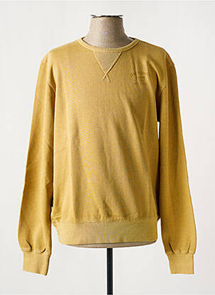 Sweat-shirt tissage jersey manches longues jaune DAYTONA homme