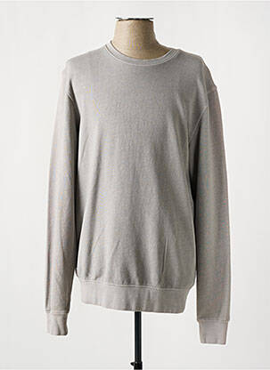 Sweat-shirt tissage jersey manches longues gris DAYTONA homme