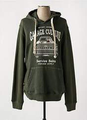 Sweat-shirt à capuche vert DAYTONA pour homme seconde vue