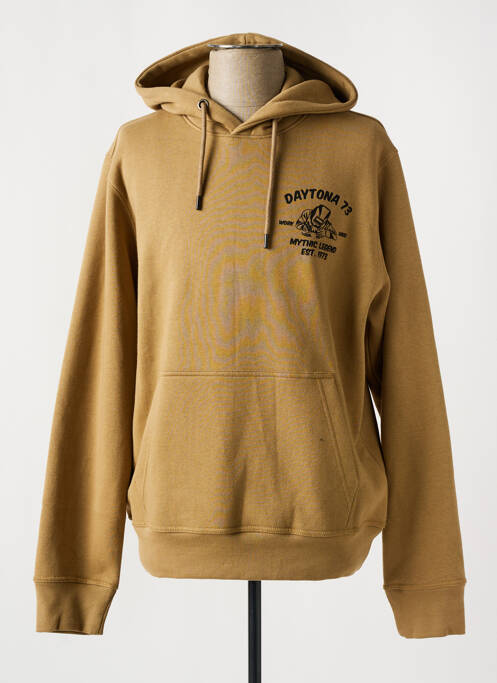 Sweat-shirt à capuche beige DAYTONA pour homme