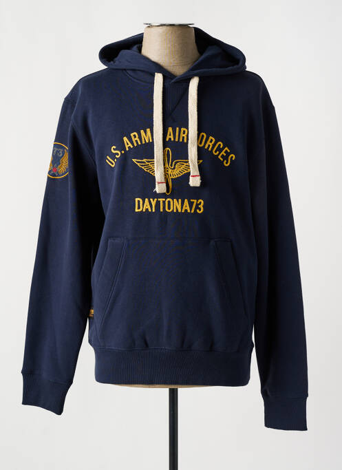 Sweat-shirt à capuche bleu DAYTONA pour homme