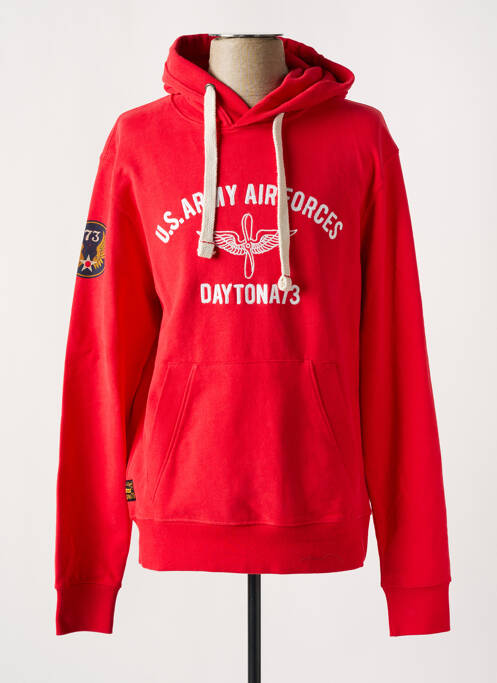 Sweat-shirt à capuche rouge DAYTONA pour homme