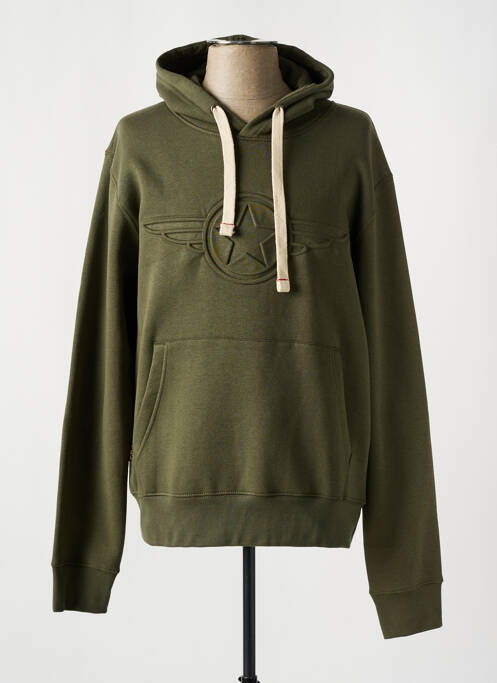 Sweat-shirt à capuche vert DAYTONA pour homme