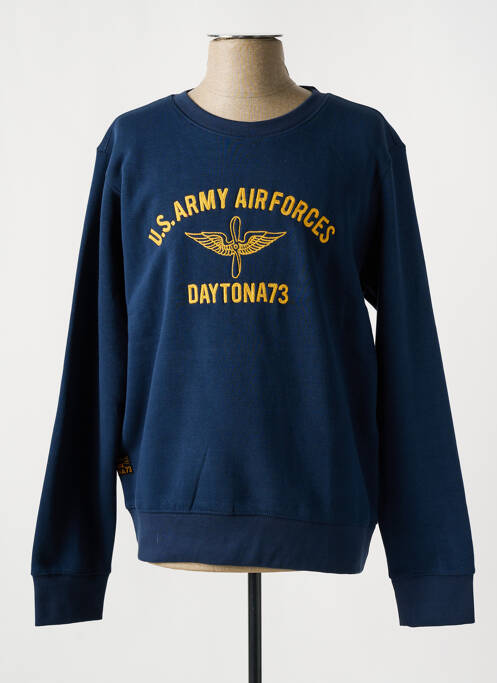 Sweat-shirt bleu DAYTONA pour homme