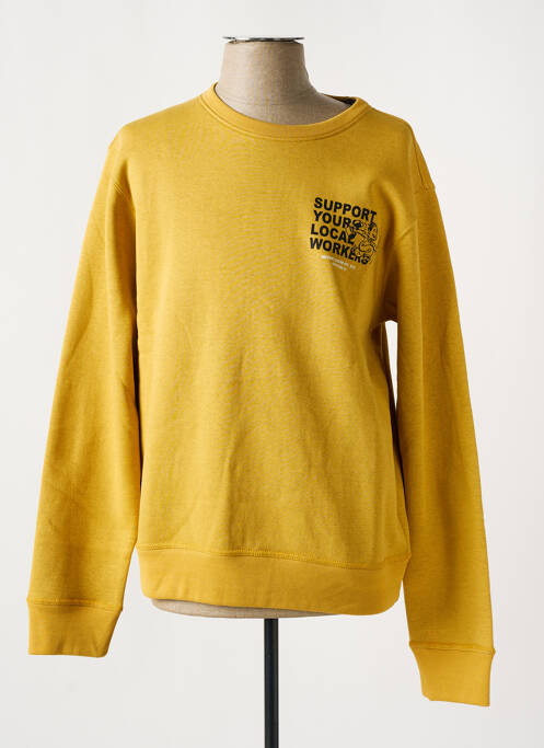 Sweat-shirt jaune DAYTONA pour homme