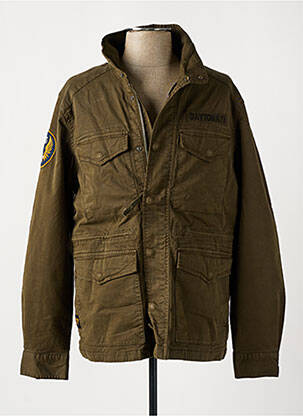 Blouson fermeture zippée sous rabat pressionné vert DAYTONA homme