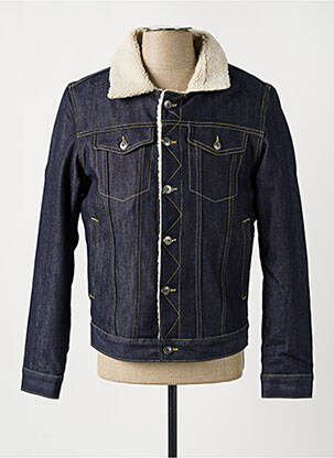 Veste casual coupe droite bleu DAYTONA homme
