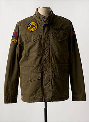 Blouson fermeture zippée sous rabat pressionné vert DAYTONA homme