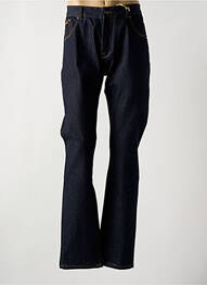 Jeans coupe droite fermeture zippée sous rabat boutonné bleu DAYTONA homme