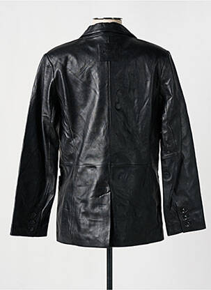Veste en cuir poches noir ROSE GARDEN femme