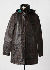 Veste en cuir marron ROSE GARDEN pour femme seconde vue