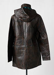 Veste en cuir marron ROSE GARDEN pour femme seconde vue