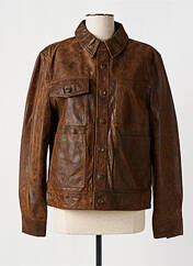 Veste en cuir marron ROSE GARDEN pour femme seconde vue