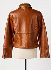 Veste en cuir marron ROSE GARDEN pour femme seconde vue