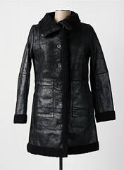 Veste en cuir noir ROSE GARDEN pour femme seconde vue