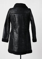 Veste en cuir noir ROSE GARDEN pour femme seconde vue