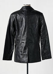 Veste en cuir noir ROSE GARDEN pour femme seconde vue