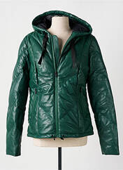 Veste en cuir vert ROSE GARDEN pour femme seconde vue