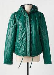 Veste en cuir vert ROSE GARDEN pour femme seconde vue