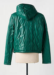 Veste en cuir vert ROSE GARDEN pour femme seconde vue