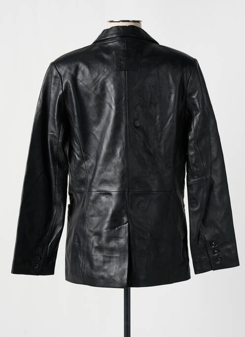 Veste en cuir poches noir ROSE GARDEN femme