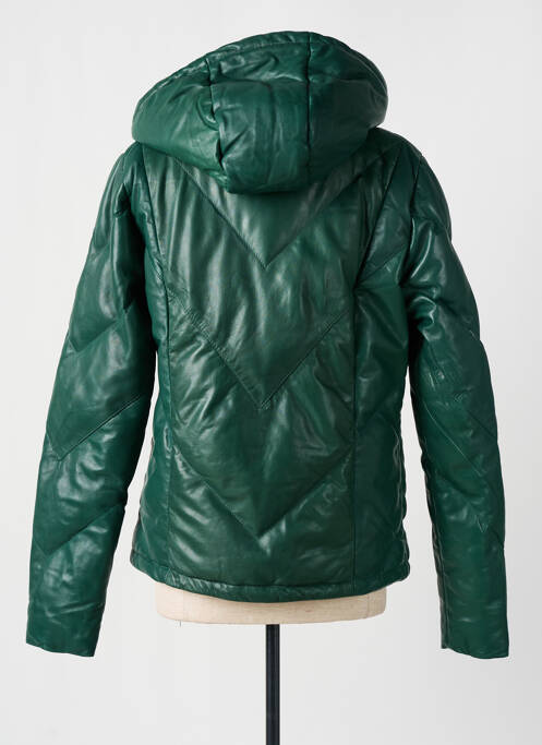 Veste en cuir vert ROSE GARDEN pour femme