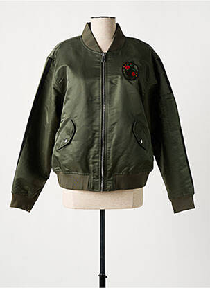 Blouson col v vert ROSE GARDEN femme