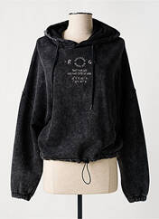 Sweat-shirt à capuche gris ROSE GARDEN pour femme seconde vue