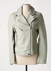 Veste en cuir gris ROSE GARDEN pour femme seconde vue