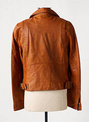Veste en cuir marron ROSE GARDEN pour femme seconde vue