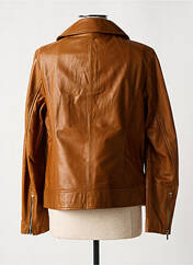 Veste en cuir marron ROSE GARDEN pour femme seconde vue