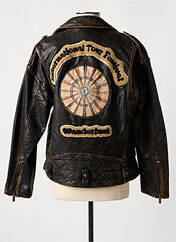 Veste en cuir marron ROSE GARDEN pour femme seconde vue