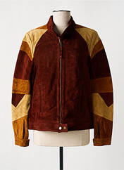 Veste en cuir marron ROSE GARDEN pour femme seconde vue