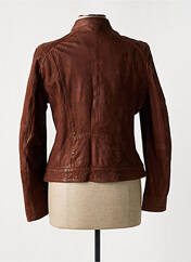 Veste en cuir marron ROSE GARDEN pour femme seconde vue