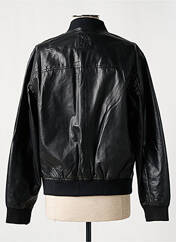 Veste en cuir noir ROSE GARDEN pour femme seconde vue