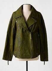 Veste en cuir vert ROSE GARDEN pour femme seconde vue